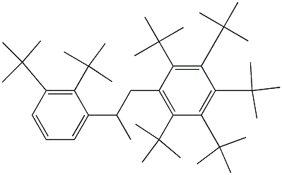 1-(Penta-tert-butylphenyl)-2-(2,3-di-tert-butylphenyl)propane Struktur