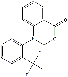 1-[2-(Trifluoromethyl)phenyl]-2H-3,1-benzoxazin-4(1H)-one Struktur