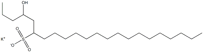 4-Hydroxydocosane-6-sulfonic acid potassium salt Struktur