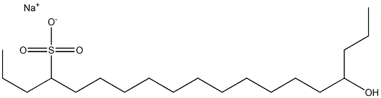 16-Hydroxynonadecane-4-sulfonic acid sodium salt Struktur