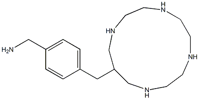 12-(4-Aminomethylbenzyl)-1,4,7,10-tetraazacyclotridecane Struktur