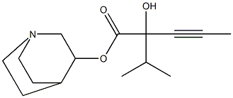 2-Hydroxy-2-isopropyl-3-pentynoic acid quinuclidin-3-yl ester Struktur