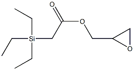 Triethylsilylacetic acid oxiran-2-ylmethyl ester Struktur