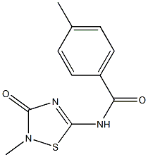 N-[(2,3-Dihydro-2-methyl-3-oxo-1,2,4-thiadiazol)-5-yl]-4-methylbenzamide Struktur