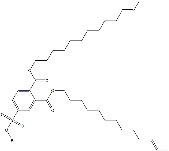 4-(Potassiosulfo)phthalic acid di(11-tridecenyl) ester Struktur