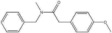 N-Methyl-N-(benzyl)-2-(4-methoxyphenyl)acetamide Struktur