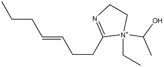 1-Ethyl-2-(3-heptenyl)-1-(1-hydroxyethyl)-2-imidazoline-1-ium Struktur