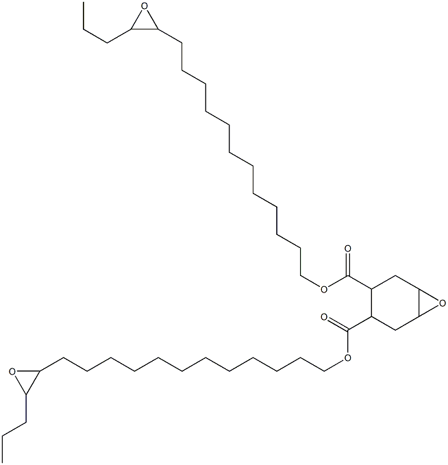 7-Oxabicyclo[4.1.0]heptane-3,4-dicarboxylic acid bis(13,14-epoxyheptadecan-1-yl) ester Struktur