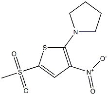 2-(1-Pyrrolidinyl)-3-nitro-5-methylsulfonylthiophene Struktur