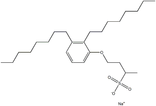 4-(2,3-Dioctylphenoxy)butane-2-sulfonic acid sodium salt Struktur