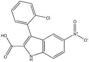 3-(o-Chlorophenyl)-5-nitro-1H-indole-2-carboxylic acid Struktur