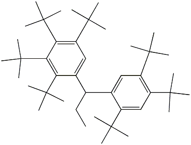 1-(2,3,4,5-Tetra-tert-butylphenyl)-1-(2,4,5-tri-tert-butylphenyl)propane Struktur