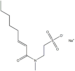 N-(2-Octenoyl)-N-methyltaurine sodium salt Struktur