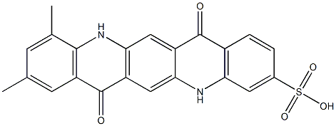 5,7,12,14-Tetrahydro-9,11-dimethyl-7,14-dioxoquino[2,3-b]acridine-3-sulfonic acid Struktur