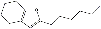 4,5,6,7-Tetrahydro-2-hexylbenzofuran Struktur