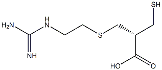 (S)-2-Mercaptomethyl-3-(2-guanidinoethylthio)propanoic acid Struktur