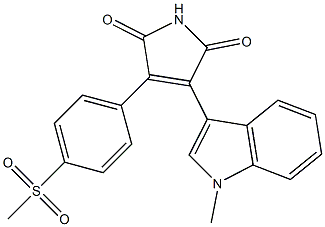 3-(1-Methyl-1H-indol-3-yl)-4-(4-methylsulfonylphenyl)-1H-pyrrole-2,5-dione Struktur