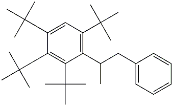 2-(2,3,4,6-Tetra-tert-butylphenyl)-1-phenylpropane Struktur