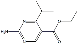 2-Amino-4-isopropylpyrimidine-5-carboxylic acid ethyl ester Struktur