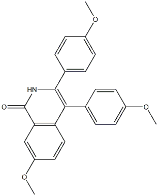 3,4-Bis(4-methoxyphenyl)-7-methoxy-1,2-dihydroisoquinoline-1-one Struktur