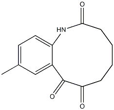 10-Methyl-3,4,5,6-tetrahydro-1-benzazecine-2,7,8(1H)-trione Struktur