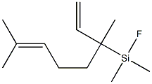 3-(Dimethylfluorosilyl)-3,7-dimethyl-1,6-octadiene Struktur