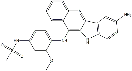 N-[3-Methoxy-4-[[7-amino-10H-indolo[3,2-b]quinolin-11-yl]amino]phenyl]methanesulfonamide Struktur