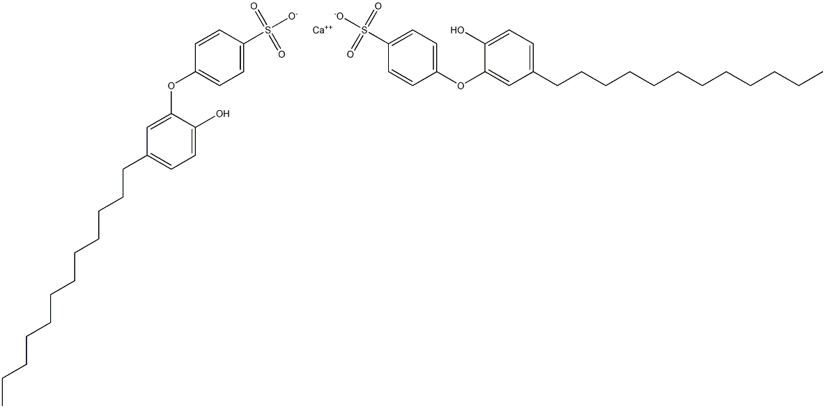 Bis(2'-hydroxy-5'-dodecyl[oxybisbenzene]-4-sulfonic acid)calcium salt Struktur