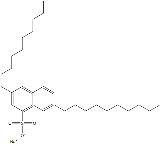 3,7-Didecyl-1-naphthalenesulfonic acid sodium salt Struktur