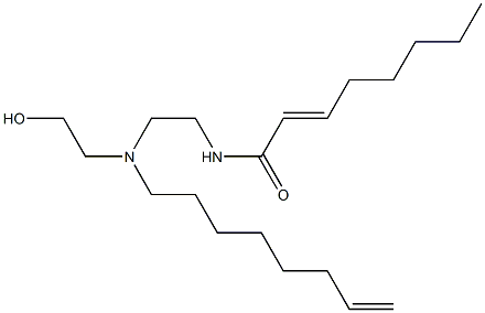 N-[2-[N-(2-Hydroxyethyl)-N-(7-octenyl)amino]ethyl]-2-octenamide Struktur