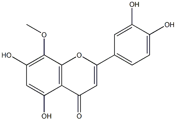 3',4',5,7-Tetrahydroxy-8-methoxyflavone Struktur