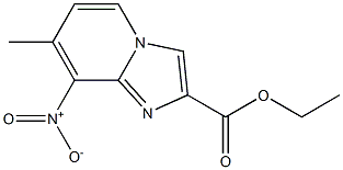 7-Methyl-8-nitroimidazo[1,2-a]pyridine-2-carboxylic acid ethyl ester Struktur