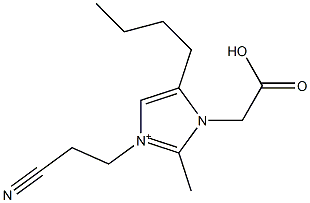 3-(2-Cyanoethyl)-2-methyl-5-butyl-1-(carboxymethyl)-1H-imidazol-3-ium Struktur