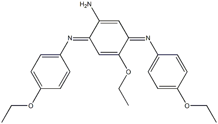 [3,6-Bis(4-ethoxyphenylimino)-4-ethoxy-1,4-cyclohexadien-1-yl]amine Struktur