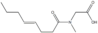 N-Methyl-N-(4-octenoyl)glycine Struktur