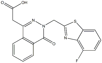 3-[(4-Fluoro-2-benzothiazolyl)methyl]-3,4-dihydro-4-oxophthalazine-1-acetic acid Struktur