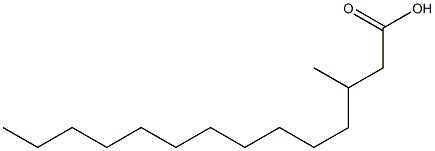 3-Methyltetradecanoic acid Struktur