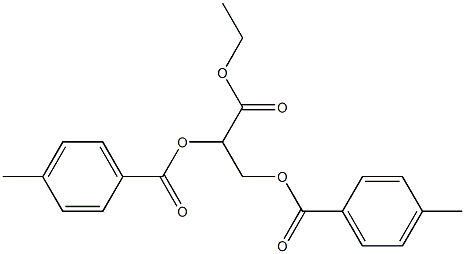 (-)-2-O,3-O-Di(p-methylbenzoyl)-D-glyceric acid ethyl ester Struktur