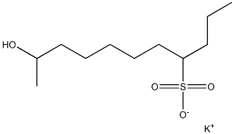 10-Hydroxyundecane-4-sulfonic acid potassium salt Struktur