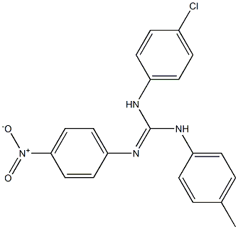 N-(4-Methylphenyl)-N'-(4-chlorophenyl)-N''-(4-nitrophenyl)guanidine Struktur