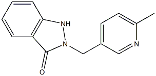 2-[(6-Methyl-3-pyridinyl)methyl]-1H-indazol-3(2H)-one Struktur