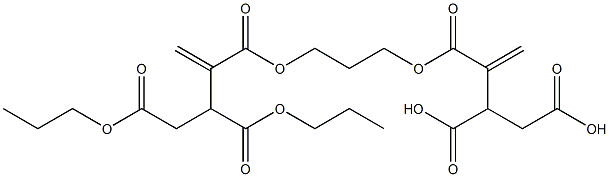 3,3'-[1,3-Propanediylbis(oxycarbonyl)]bis(3-butene-1,2-dicarboxylic acid dipropyl) ester Struktur