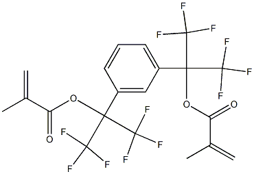 1,3-Bis[2-(methacryloyloxy)-1,1,1,3,3,3-hexafluoropropan-2-yl]benzene Struktur