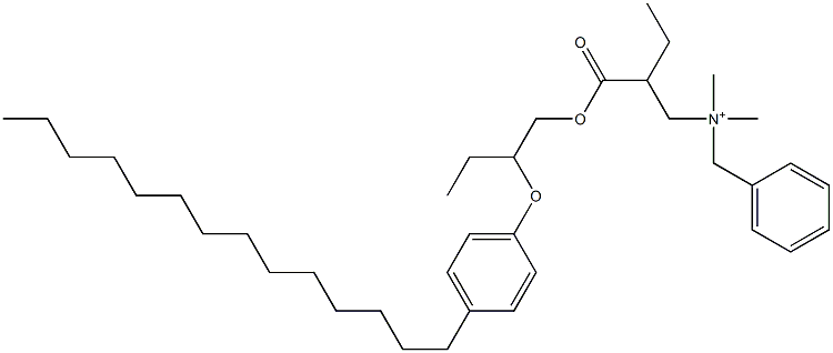 N,N-Dimethyl-N-benzyl-N-[2-[[2-(4-tetradecylphenyloxy)butyl]oxycarbonyl]butyl]aminium Struktur