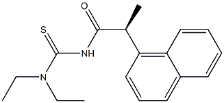 (+)-1,1-Diethyl-3-[(S)-2-(1-naphtyl)propionyl]thiourea Struktur