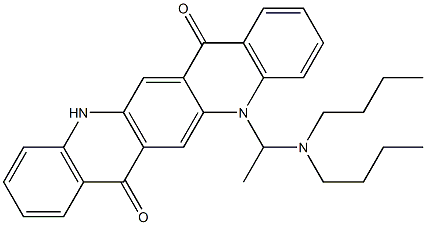 5-[1-(Dibutylamino)ethyl]-5,12-dihydroquino[2,3-b]acridine-7,14-dione Struktur