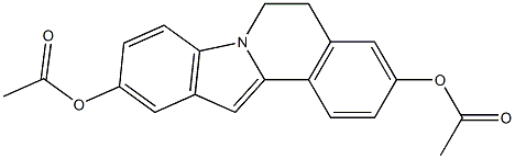 5,6-Dihydroindolo[2,1-a]isoquinoline-3,10-diol diacetate Struktur