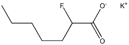 2-Fluoroenanthic acid potassium salt Struktur