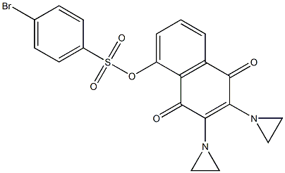 2,3-Bis(1-aziridinyl)-5-(4-bromophenylsulfonyloxy)-1,4-naphthoquinone Struktur