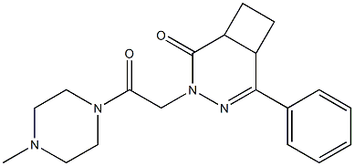 4,5-Dihydro-4,5-ethylene-6-phenyl-2-[2-oxo-2-(4-methylpiperazino)ethyl]pyridazin-3(2H)-one Struktur